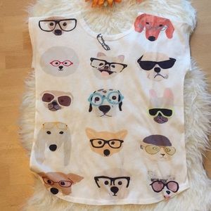 🌺 EUC cute dog print shirt🌺
